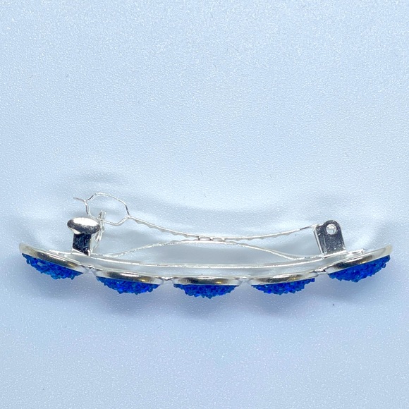 🆕 Blue Glitter  Druzy Barrette Hair Clip - Picture 5 of 6